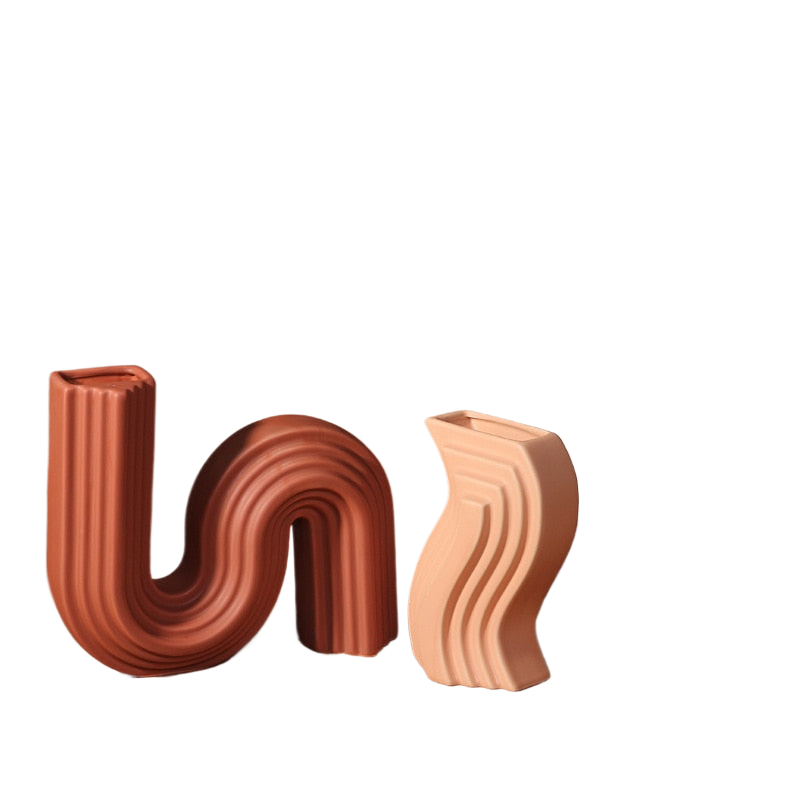 Creative Geometric Abstract Ceramic Vase Modern Design Living Room Porch Wine Cabinet Decoration Ornaments Home Decoration acacuss