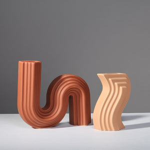 Creative Geometric Abstract Ceramic Vase Modern Design Living Room Porch Wine Cabinet Decoration Ornaments Home Decoration acacuss