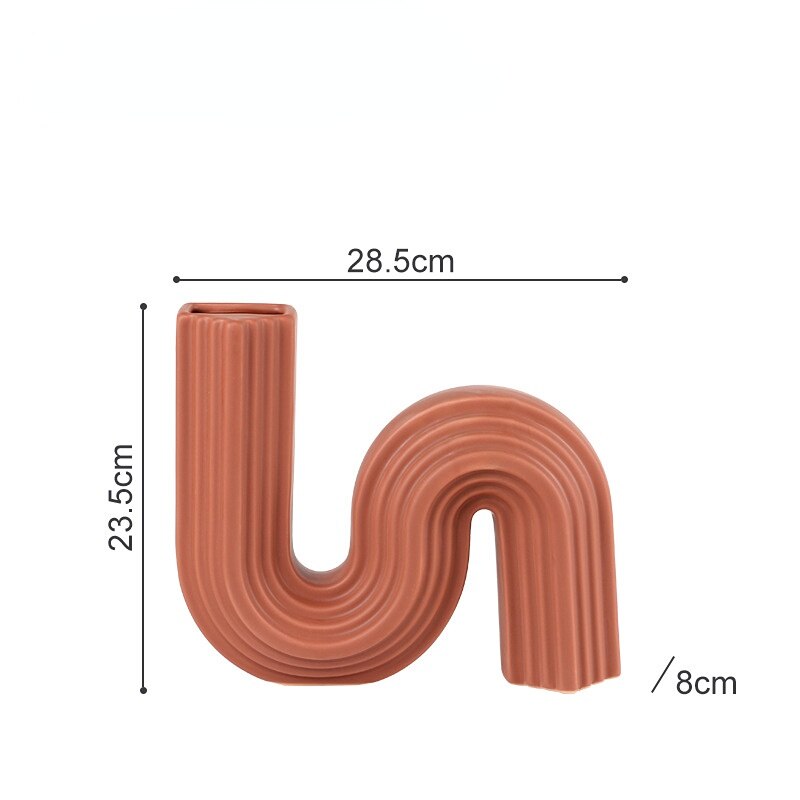 Creative Geometric Abstract Ceramic Vase Modern Design Living Room Porch Wine Cabinet Decoration Ornaments Home Decoration acacuss