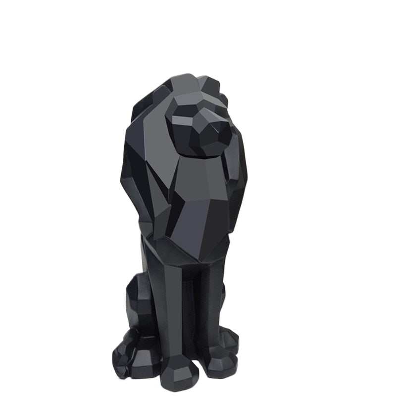 Creative Geometric Lion Resin Craft Statue Home Entrance Hotel Living Room Bedroom Personality Sculpture Ornament acacuss