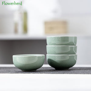 Creative Gifts Kung Fu Tea Set A Set of Brief Modern Ice Ceramic Teapot Tea Bowl Cup Gift Box Tea Pot and Cup Set Chinese acacuss
