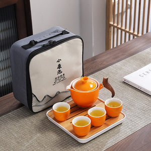 Creative Glass Ceramic Chinese Kung Fu Tea set Travel Tea Set Teaware Sets Teapot For Tea Teapot Tea Cup Set Tea Maker Infuser acacuss