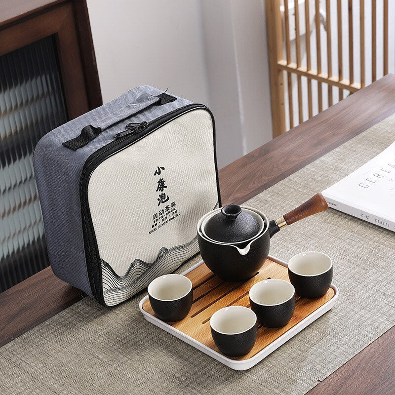 Creative Glass Ceramic Chinese Kung Fu Tea set Travel Tea Set Teaware Sets Teapot For Tea Teapot Tea Cup Set Tea Maker Infuser acacuss
