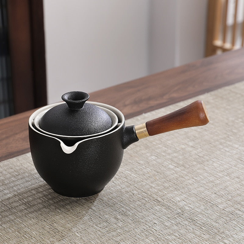 Creative Glass Ceramic Chinese Kung Fu Tea set Travel Tea Set Teaware Sets Teapot For Tea Teapot Tea Cup Set Tea Maker Infuser acacuss
