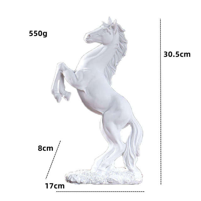 Creative Gold Silver Black Horse Resin Sculpture, Horse Model Home Decor Animal Decoration Living Room Office Craft Decoration acacuss