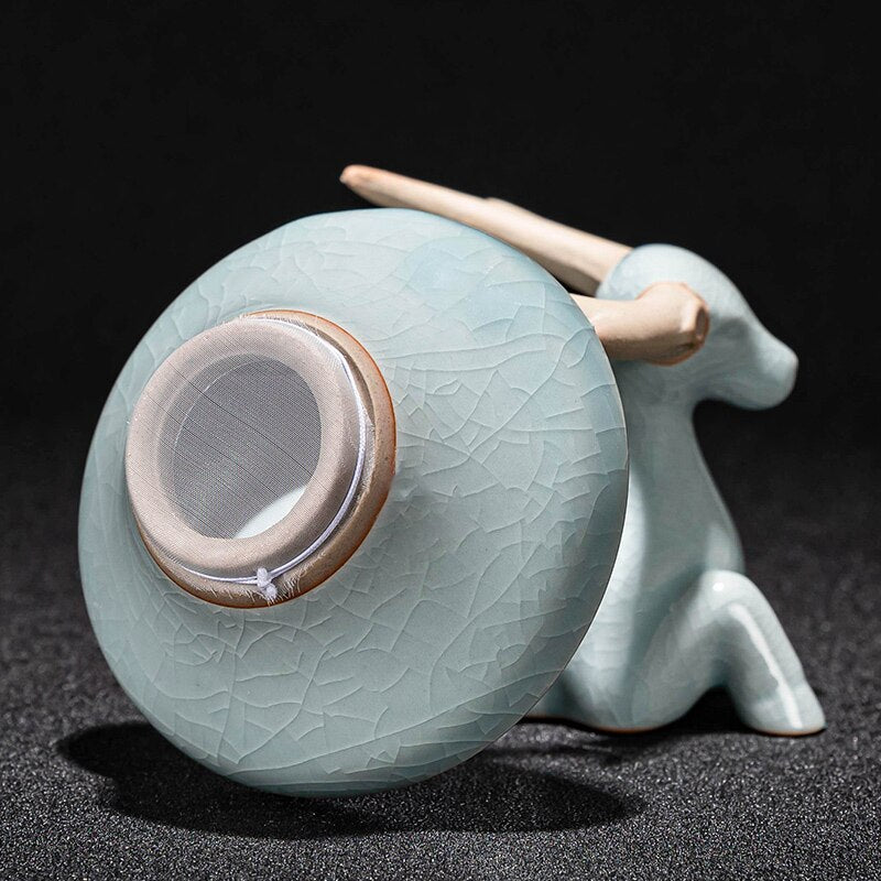 Creative Handmade Starry Sky Drawing Tea Strainer Tea Leaking Holder Ceramic Kung Fu Tea Set Blue Tea Filter Tea Ceremony acacuss