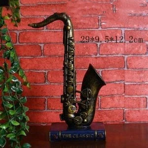 Creative Home Decor Furnishings Modern Model Retro Musical Instrument Ornaments Resin Crafts Saxophone  Gift acacuss