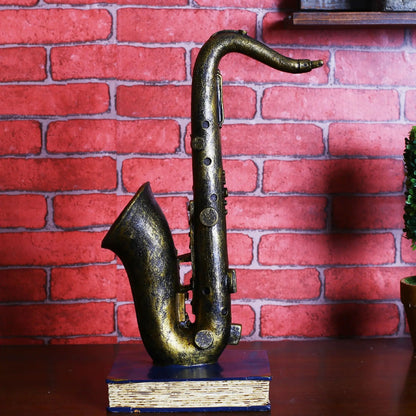 Creative Home Decor Furnishings Modern Model Retro Musical Instrument Ornaments Resin Crafts Saxophone  Gift acacuss