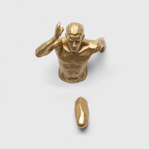 Creative Industrial Style Running Sculpture Resin Living Room Background Wall Decoration Hanging Run Figure Statue Sports Man acacuss