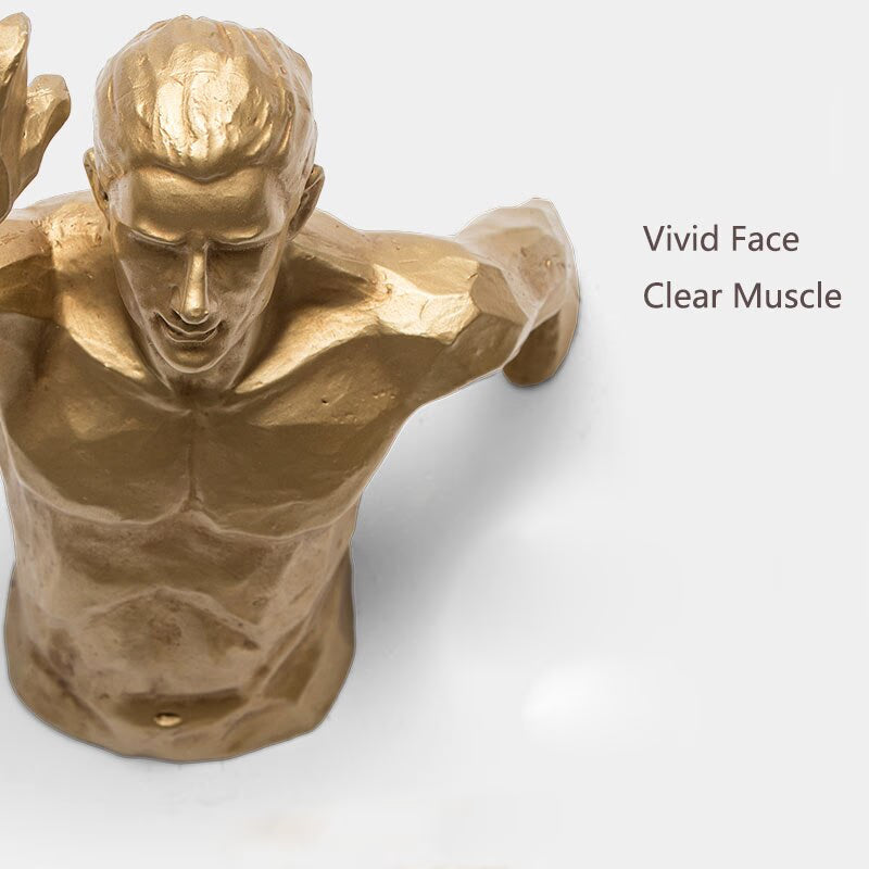 Creative Industrial Style Running Sculpture Resin Living Room Background Wall Decoration Hanging Run Figure Statue Sports Man acacuss