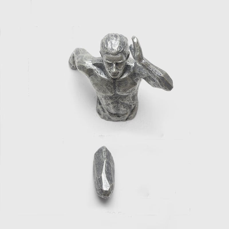 Creative Industrial Style Running Sculpture Resin Living Room Background Wall Decoration Hanging Run Figure Statue Sports Man acacuss