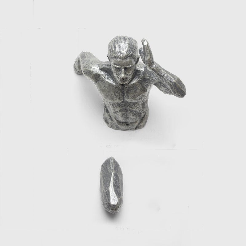 Creative Industrial Style Running Sculpture Resin Living Room Background Wall Decoration Hanging Run Figure Statue Sports Man acacuss