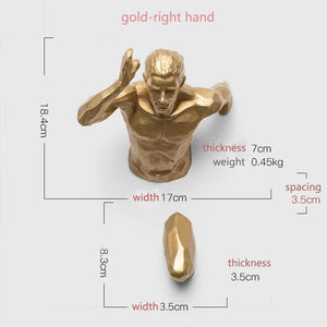 Creative Industrial Style Running Sculpture Resin Living Room Background Wall Decoration Hanging Run Figure Statue Sports Man acacuss