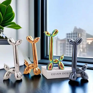 Creative Long Neck Balloon Dog Abstract Ceramic Ornaments Sculpture Study Room Statue Home Office Accessories Decoration Gift acacuss