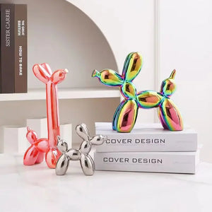 Creative Long Neck Balloon Dog Abstract Ceramic Ornaments Sculpture Study Room Statue Home Office Accessories Decoration Gift acacuss