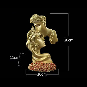 Creative Lovers Abstract Sculpture Statue Couple Kissing Romantic Love Ornaments Figure Home Souvenirs Wedding Supplies Gift acacuss