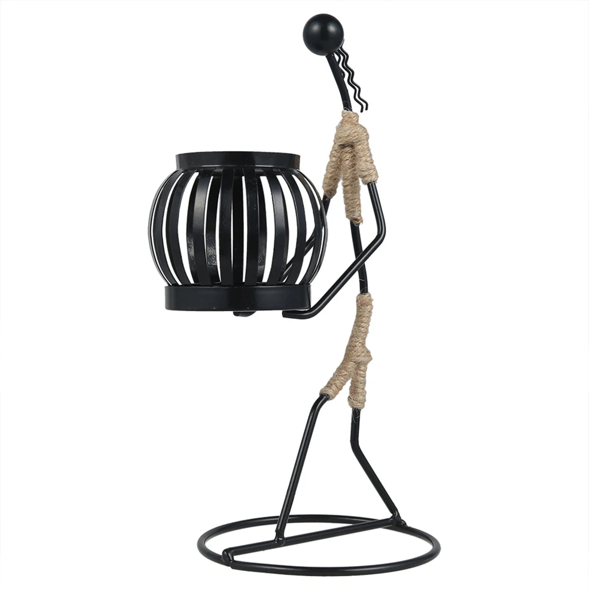 Creative Metal Candle Holder Iron Candlestick Abstract Character Sculpture Holders Music Bar Decorative Ornaments Home Decor acacuss