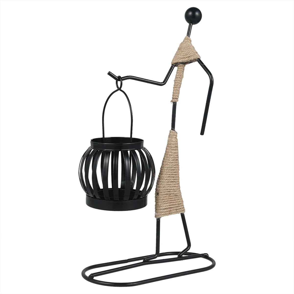 Creative Metal Candle Holder Iron Candlestick Abstract Character Sculpture Holders Music Bar Decorative Ornaments Home Decor acacuss