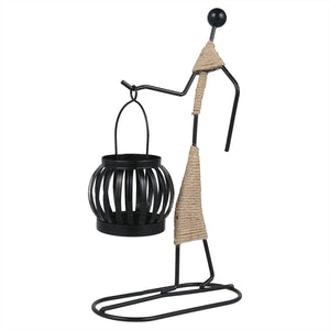 Creative Metal Candle Holder Iron Candlestick Abstract Character Sculpture Holders Music Bar Decorative Ornaments Home Decor acacuss