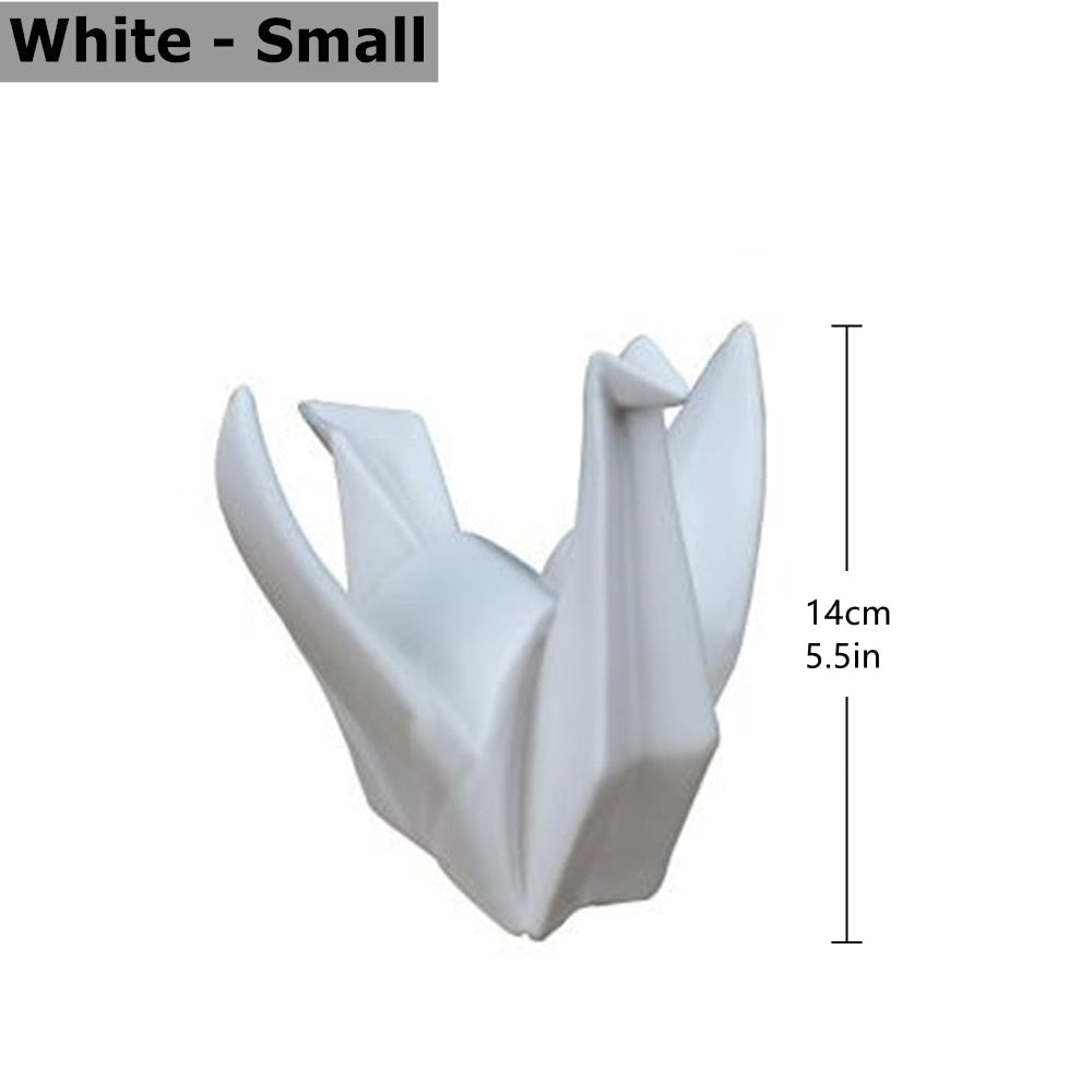 Creative Modern Bird Statue Abstract Ceramic Origami Animal Sculpture Office Living Room Desktop Decorations Home Decor Figurine acacuss