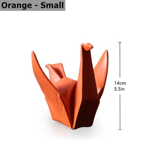 Creative Modern Bird Statue Abstract Ceramic Origami Animal Sculpture Office Living Room Desktop Decorations Home Decor Figurine acacuss