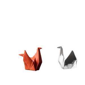 Creative Modern Bird Statue Abstract Ceramic Origami Animal Sculpture Office Living Room Desktop Decorations Home Decor Figurine acacuss