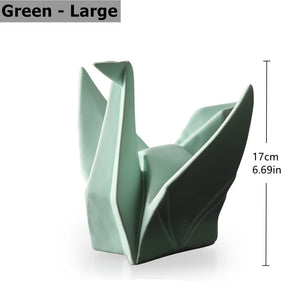 Creative Modern Bird Statue Abstract Ceramic Origami Animal Sculpture Office Living Room Desktop Decorations Home Decor Figurine acacuss