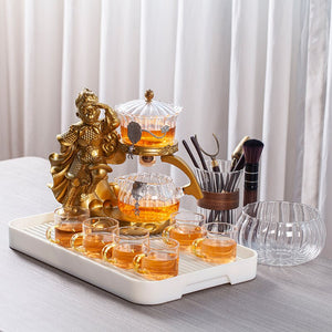 Creative Monkey King Glass Tea Set Automatic Teapot Tea Heat-resistant Kungfu Tea Drinking Tea Make Pu'er Tea Infuser acacuss