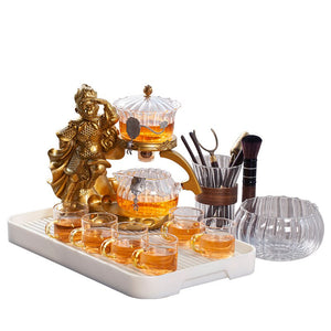 Creative Monkey King Glass Tea Set Automatic Teapot Tea Heat-resistant Kungfu Tea Drinking Tea Make Pu'er Tea Infuser acacuss