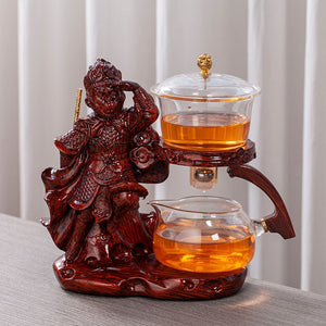 Creative Monkey King Glass Tea Set Automatic Teapot Tea Heat-resistant Kungfu Tea Drinking Tea Make Pu'er Tea Infuser acacuss