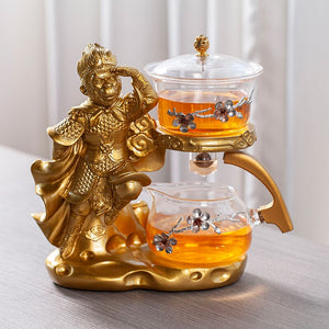 Creative Monkey King Glass Tea Set Automatic Teapot Tea Heat-resistant Kungfu Tea Drinking Tea Make Pu'er Tea Infuser acacuss