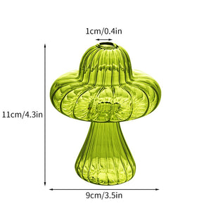 Creative Mushroom Glass Vase Plant Hydroponic Terrarium Art Plant Hydroponic Table Vase Glass Crafts DIY Aromatherapy Bottle acacuss