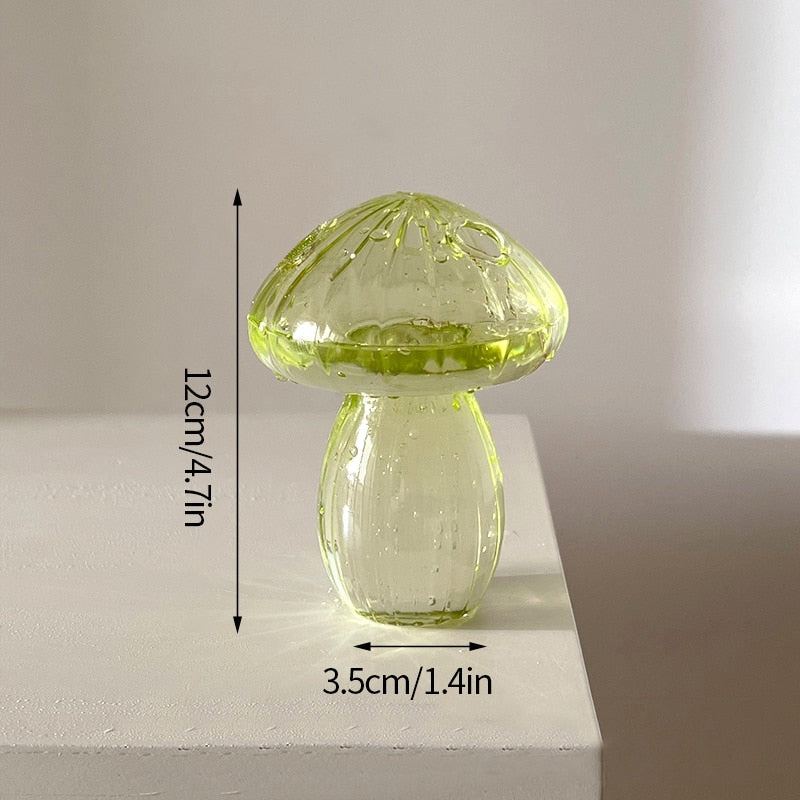 Creative Mushroom Glass Vase Plant Hydroponic Terrarium Art Plant Hydroponic Table Vase Glass Crafts DIY Aromatherapy Bottle acacuss
