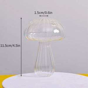 Creative Mushroom Glass Vase Plant Hydroponic Terrarium Art Plant Hydroponic Table Vase Glass Crafts DIY Aromatherapy Bottle acacuss