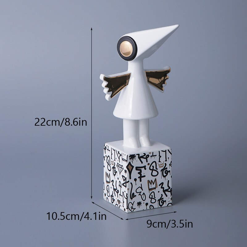 Creative New Product Monument Valley Ida Raven Statue Ceramic Hand-painted Modern Desk Decoration Decoration Living Room Home acacuss