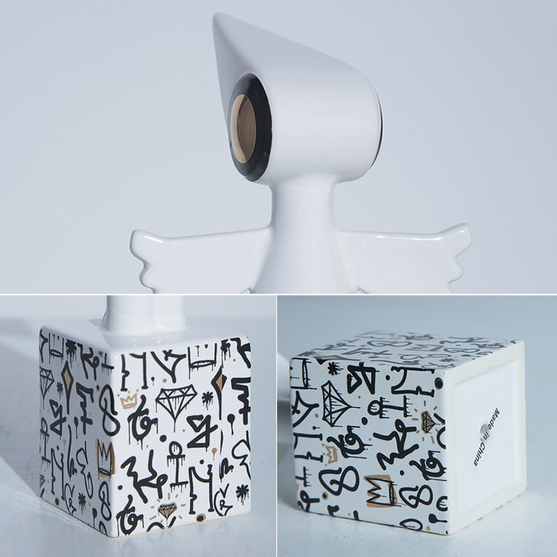 Creative New Product Monument Valley Ida Raven Statue Ceramic Hand-painted Modern Desk Decoration Decoration Living Room Home acacuss
