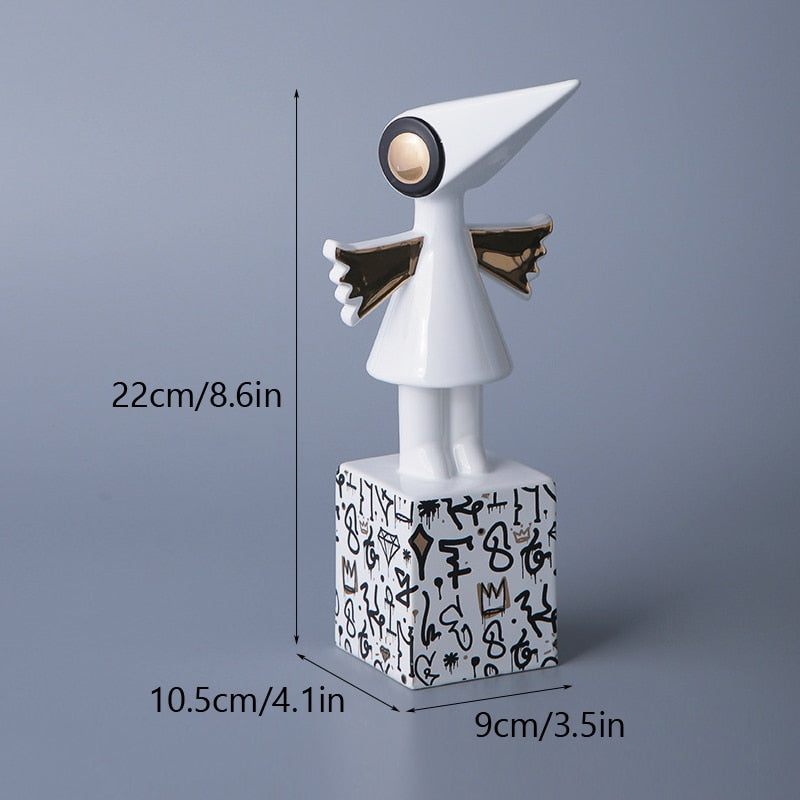 Creative New Product Monument Valley Ida Raven Statue Ceramic Hand-painted Modern Desk Decoration Decoration Living Room Home acacuss