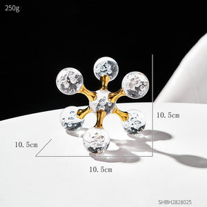 Creative Nordic Luxury Home Decor Crystal Ornaments Modern Living Room Desk Office Statue Decorative Crafts Desktop Decoration acacuss