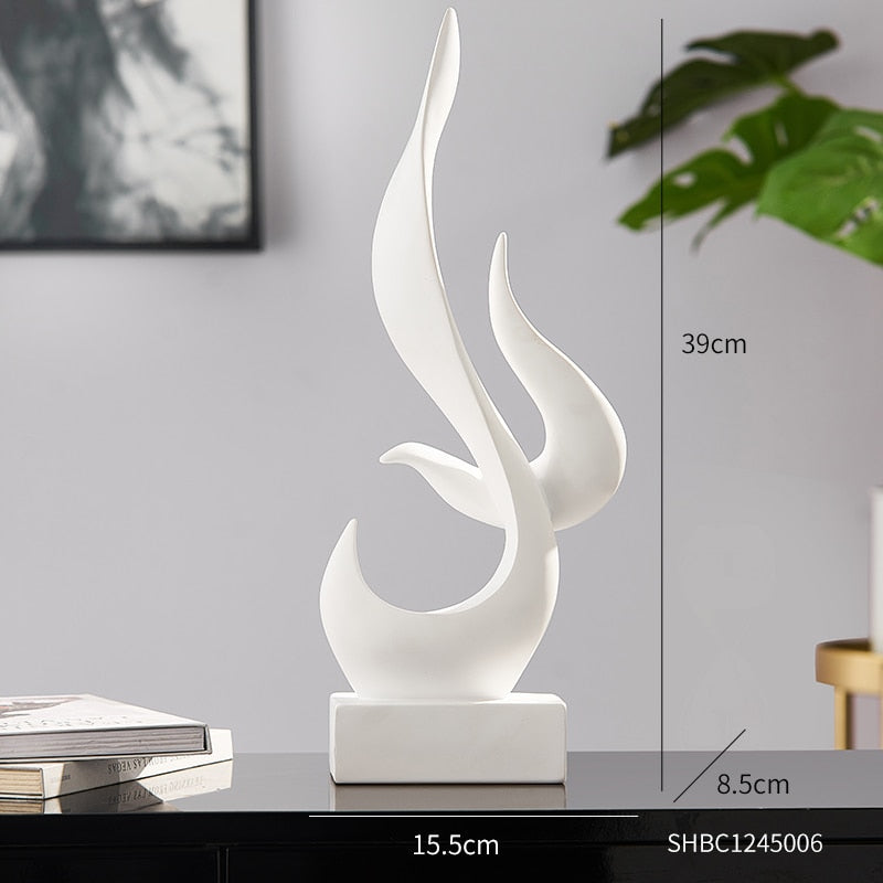 Creative Nordic Modern Abstract Art Statue Ornaments Home Figurines Living Room Office Desktop  Sculpture Garden Decoration acacuss