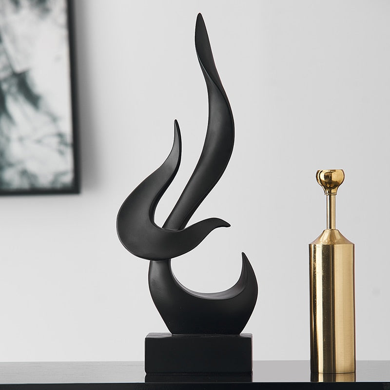 Creative Nordic Modern Abstract Art Statue Ornaments Home Figurines Living Room Office Desktop  Sculpture Garden Decoration acacuss