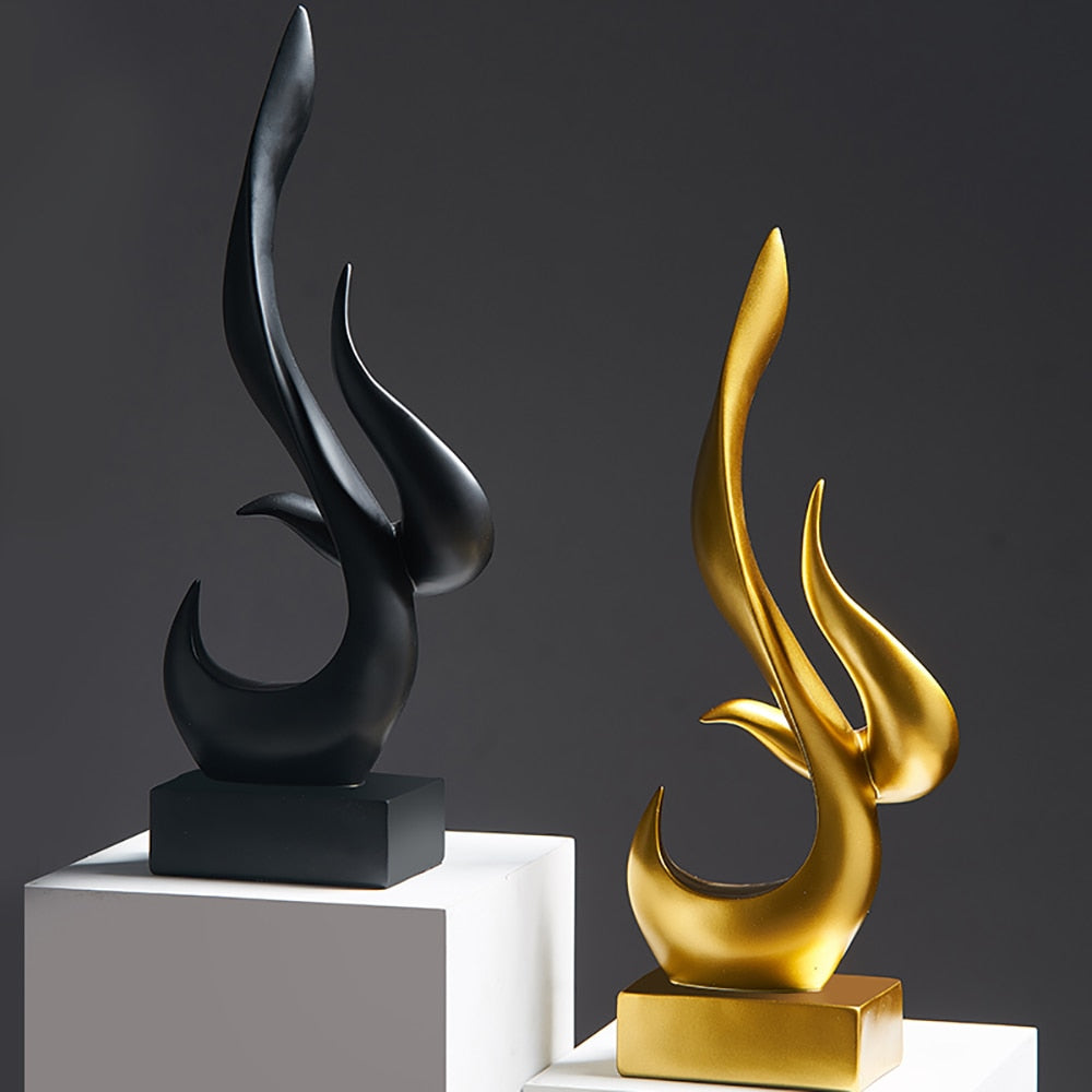 Creative Nordic Modern Abstract Art Statue Ornaments Home Figurines Living Room Office Desktop  Sculpture Garden Decoration acacuss