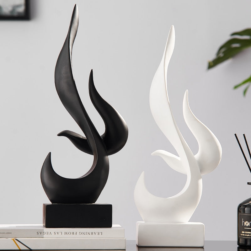 Creative Nordic Modern Abstract Art Statue Ornaments Home Figurines Living Room Office Desktop  Sculpture Garden Decoration acacuss