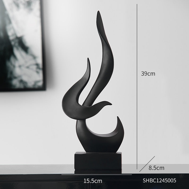Creative Nordic Modern Abstract Art Statue Ornaments Home Figurines Living Room Office Desktop  Sculpture Garden Decoration acacuss