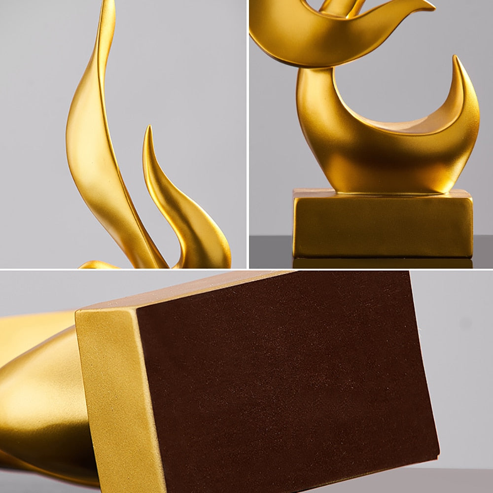 Creative Nordic Modern Abstract Art Statue Ornaments Home Figurines Living Room Office Desktop  Sculpture Garden Decoration acacuss