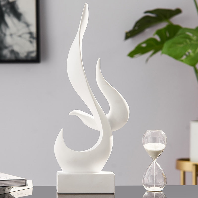 Creative Nordic Modern Abstract Art Statue Ornaments Home Figurines Living Room Office Desktop  Sculpture Garden Decoration acacuss