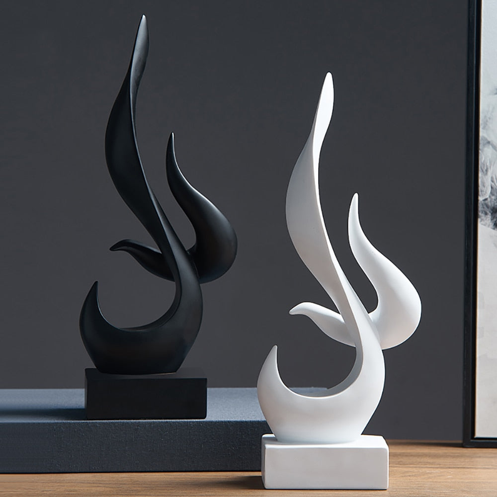 Creative Nordic Modern Abstract Art Statue Ornaments Home Figurines Living Room Office Desktop  Sculpture Garden Decoration acacuss