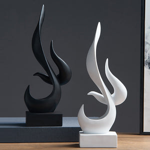 Creative Nordic Modern Abstract Art Statue Ornaments Home Figurines Living Room Office Desktop  Sculpture Garden Decoration acacuss