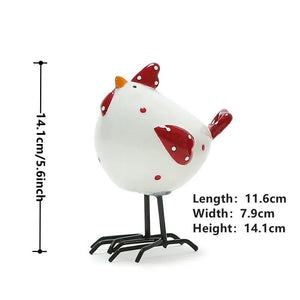 Creative Nordic Porcelain Chicken Ornaments, Christmas Decorations for Home, Cute Room Decoration Accessories, 2023 acacuss