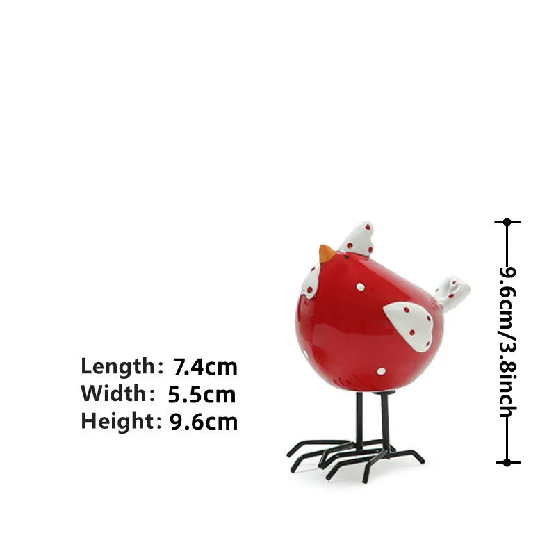 Creative Nordic Porcelain Chicken Ornaments, Christmas Decorations for Home, Cute Room Decoration Accessories, 2023 acacuss