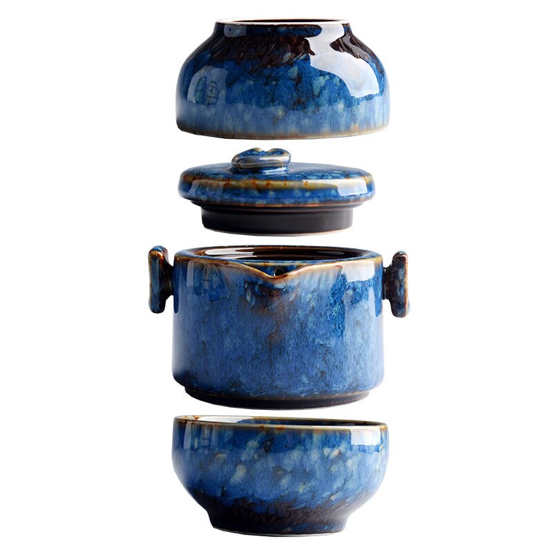 Creative One Pot And Two Cups Simple Tea Set Gift Set - Kung fu tea set for travel with Tea Bag acacuss